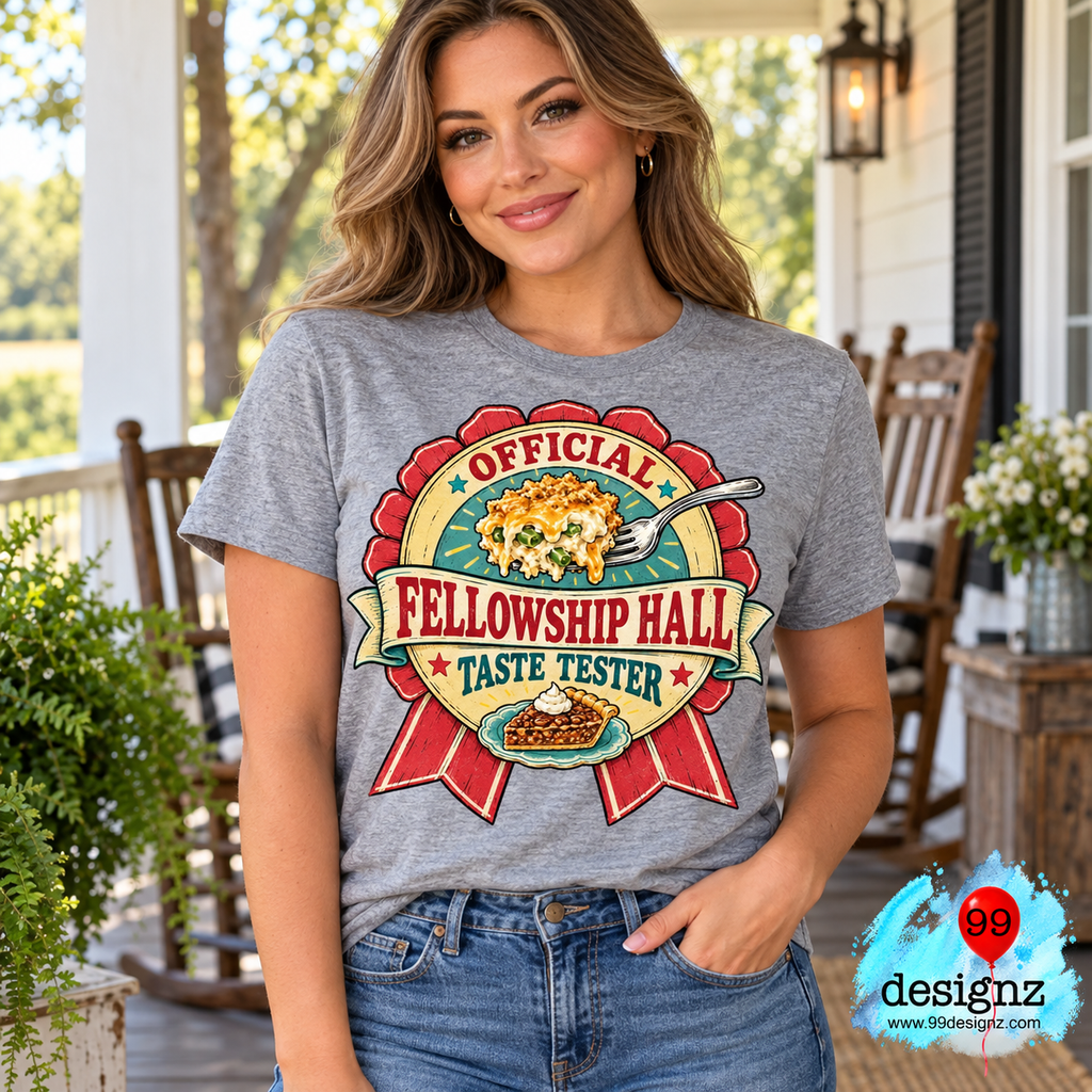 Official Fellowship Hall Taste Tester PNG | Funny Church Potluck Design