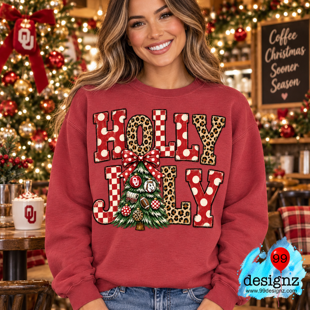 Holly Jolly OU Christmas Digital Design | Digital Download
