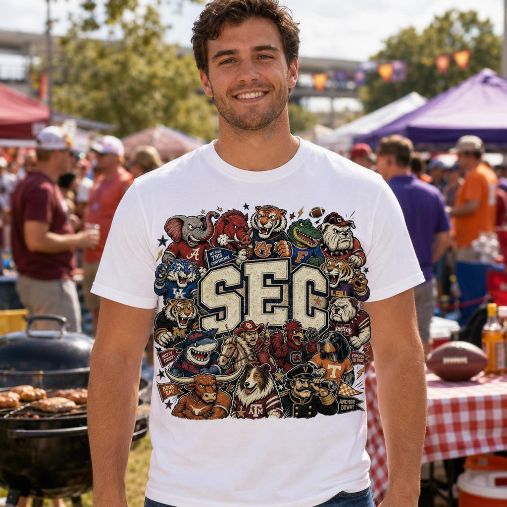 SEC Mascot Collage PNG, Southern College Football Game Day Digital Download