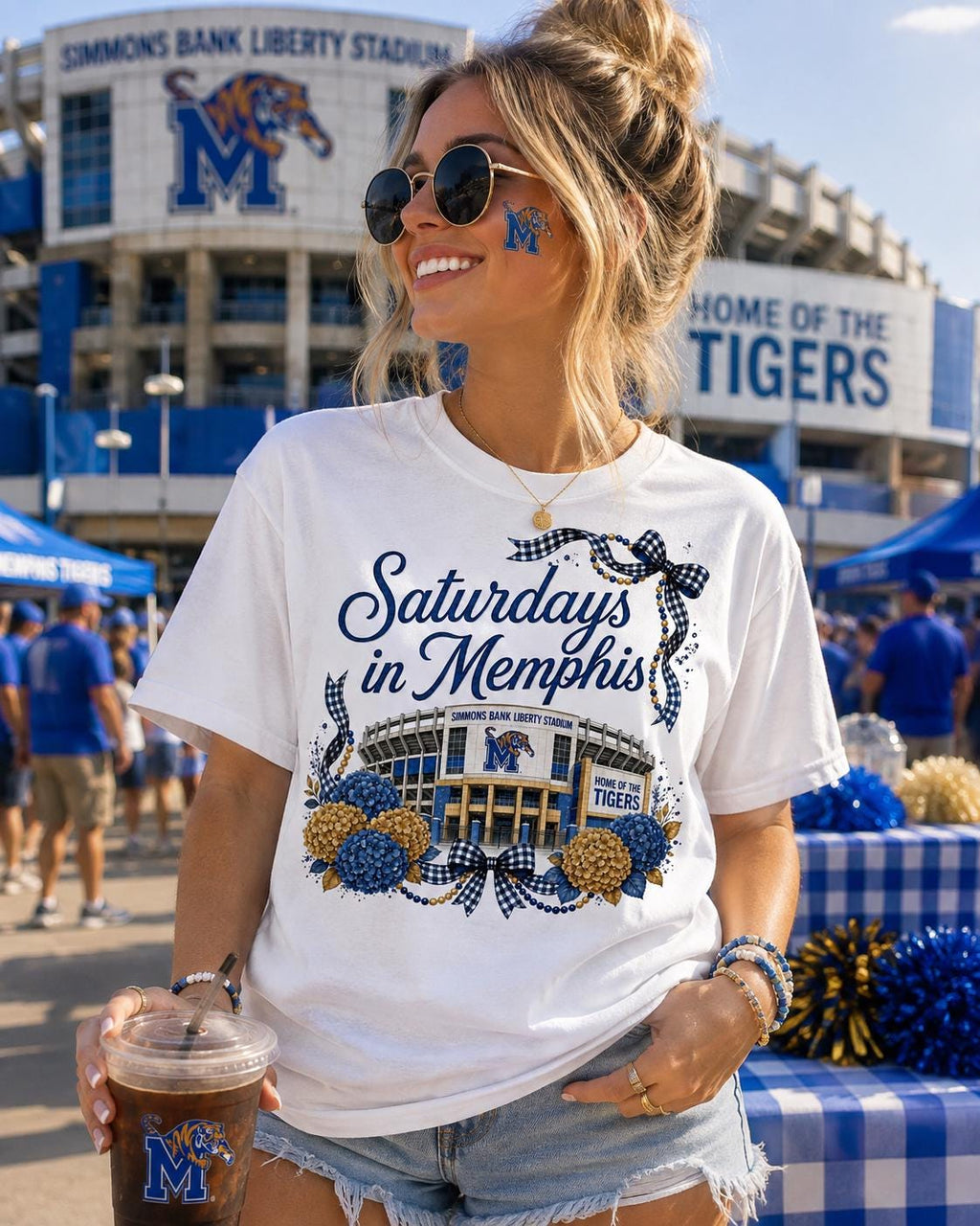 Memphis Tigers Football PNG, Saturdays at Memphis Stadium Design (Digital Download)