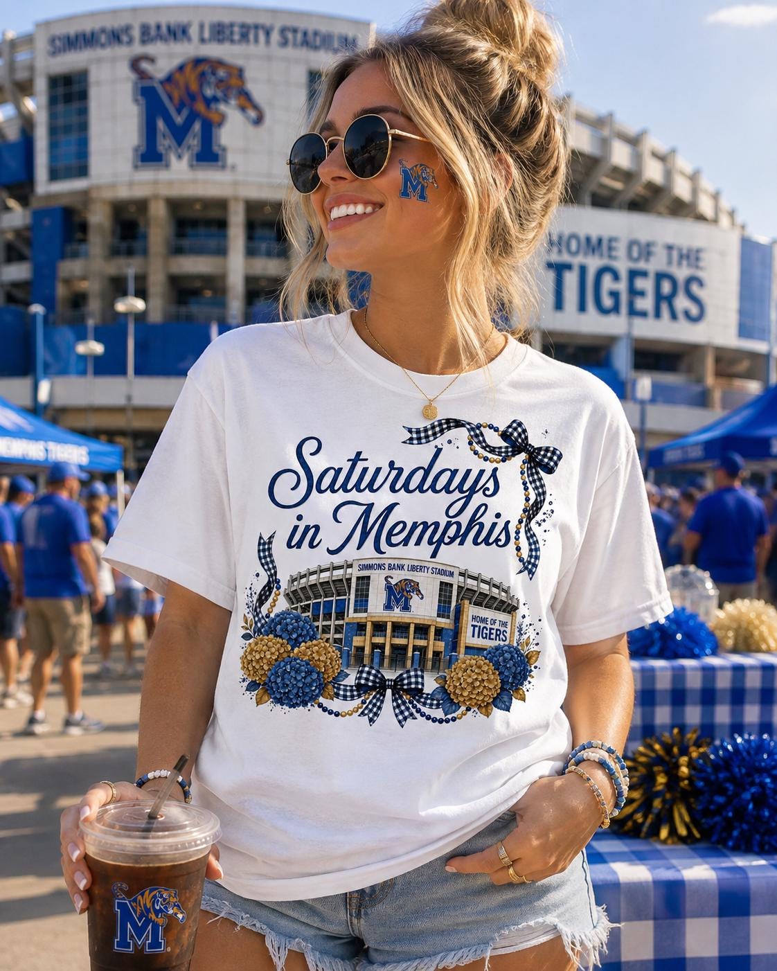 Memphis Tigers Football PNG, Saturdays at Memphis Stadium Design (Digital Download)