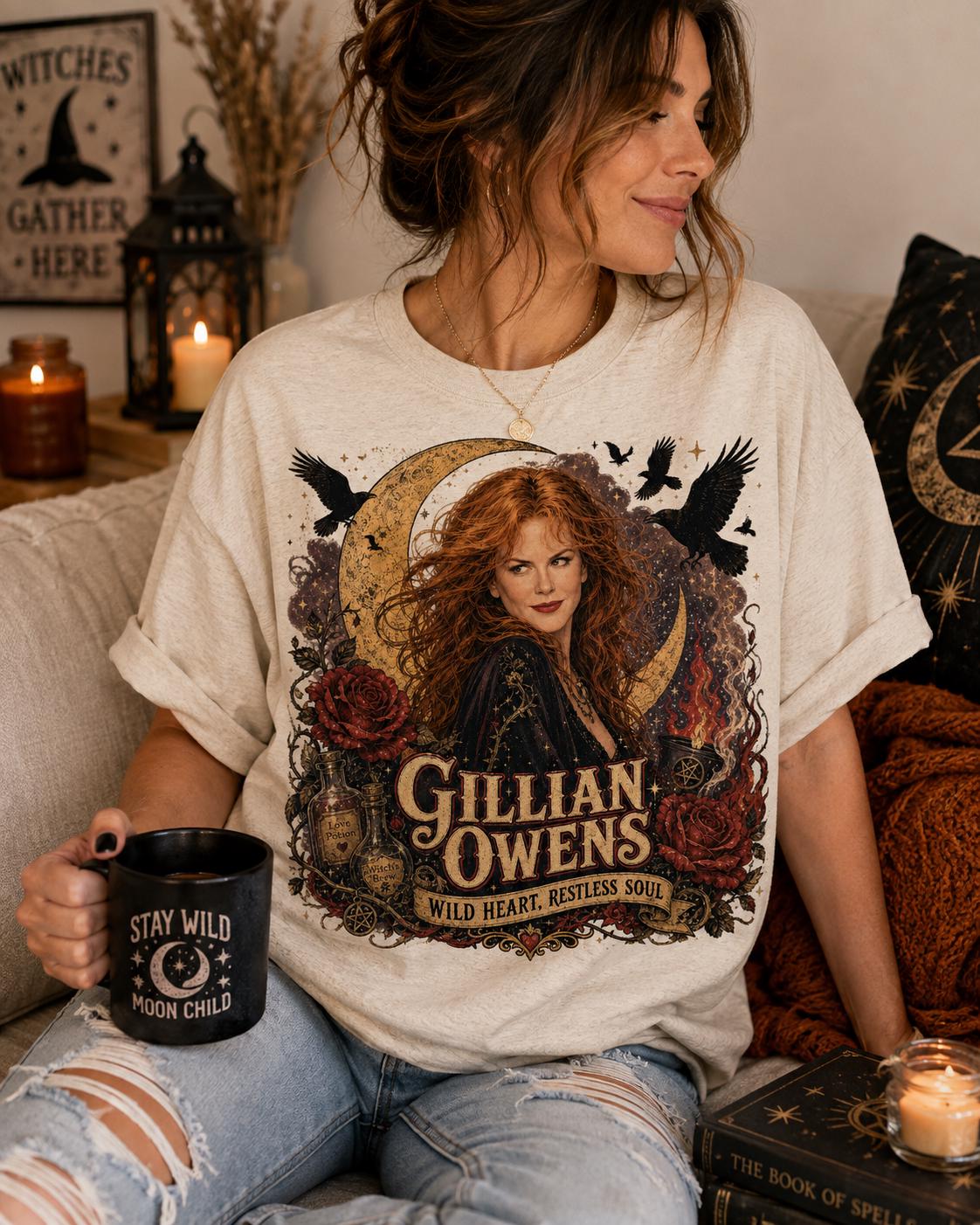 Gillian Owens Wild Heart Restless Soul T-Shirt, Practical Magic Witchy Tee