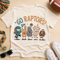 Go Raptors PNG, RV Raptors Football Design, Teal Orange Game Day Sublimation, School Spirit Digital Download