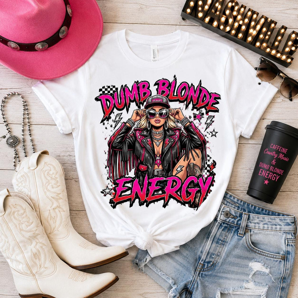 Dumb Blonde Energy PNG, Nashville Bachelorette, Country Concert Sublimation (Digital Download)