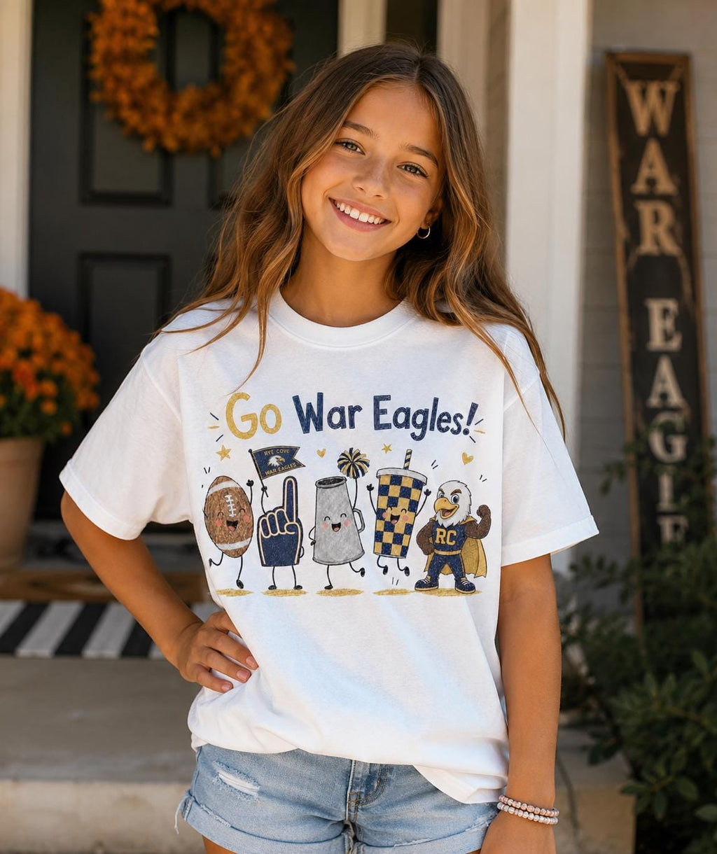 Rye Cove War Eagles PNG, School Spirit Mascot Design (Digital Download)