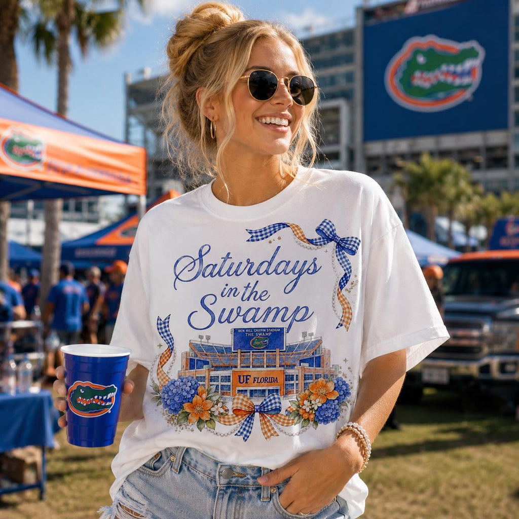 Saturdays in the Swamp PNG, Florida Football Stadium Watercolor Design (Digital Download)