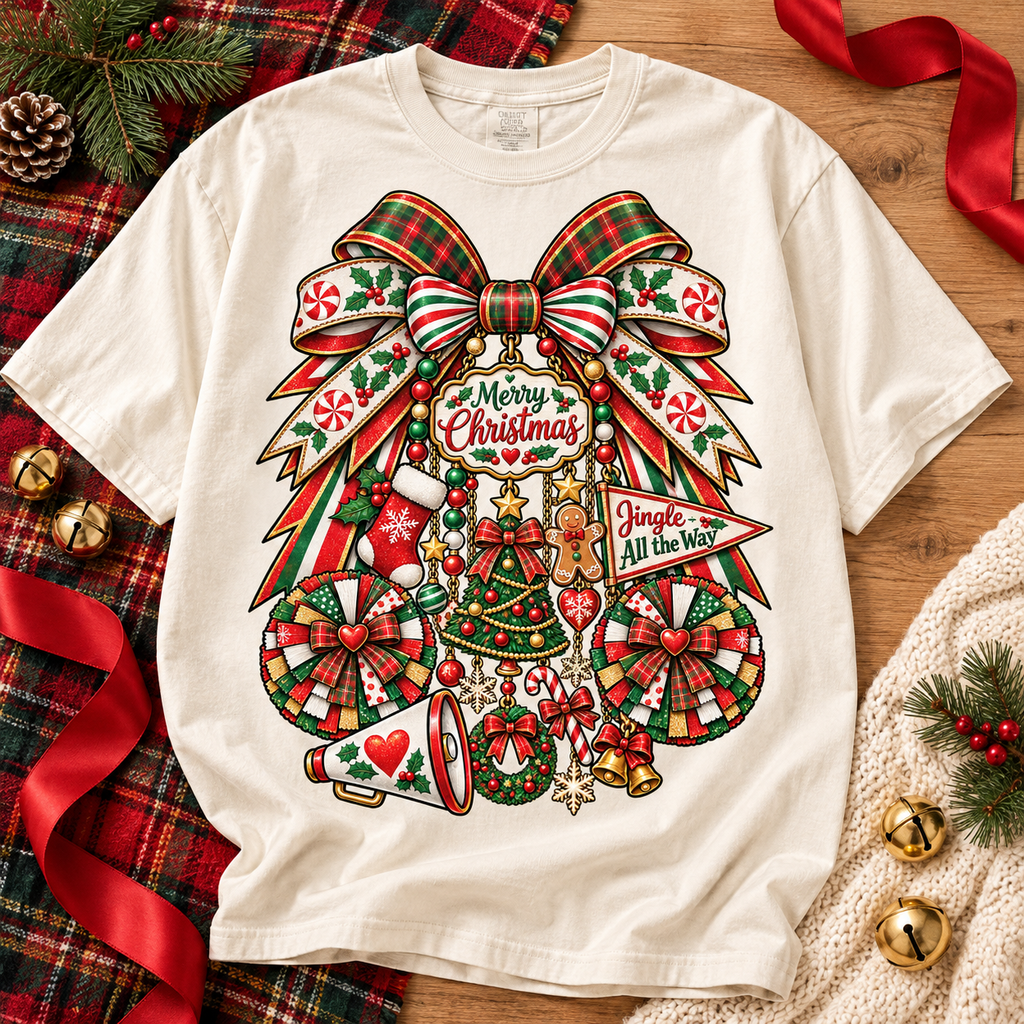 Christmas Charm Bow PNG