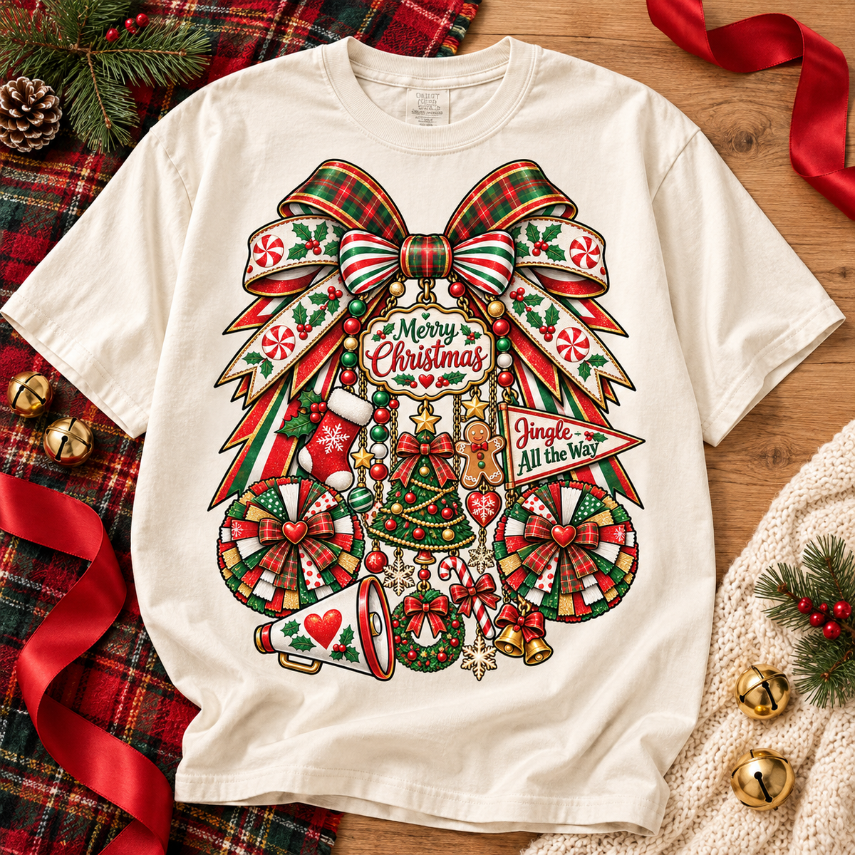 Christmas Charm Bow PNG