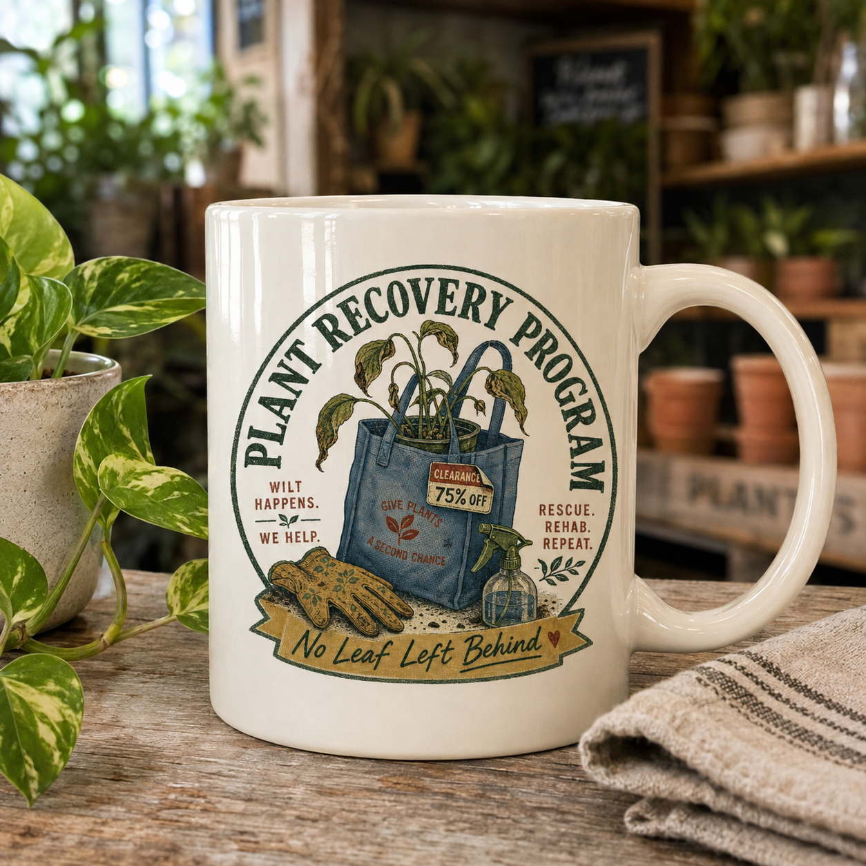 Plant Recovery PNG – Funny Plant Mom Sublimation Design | DTG | HTV | Digital Download