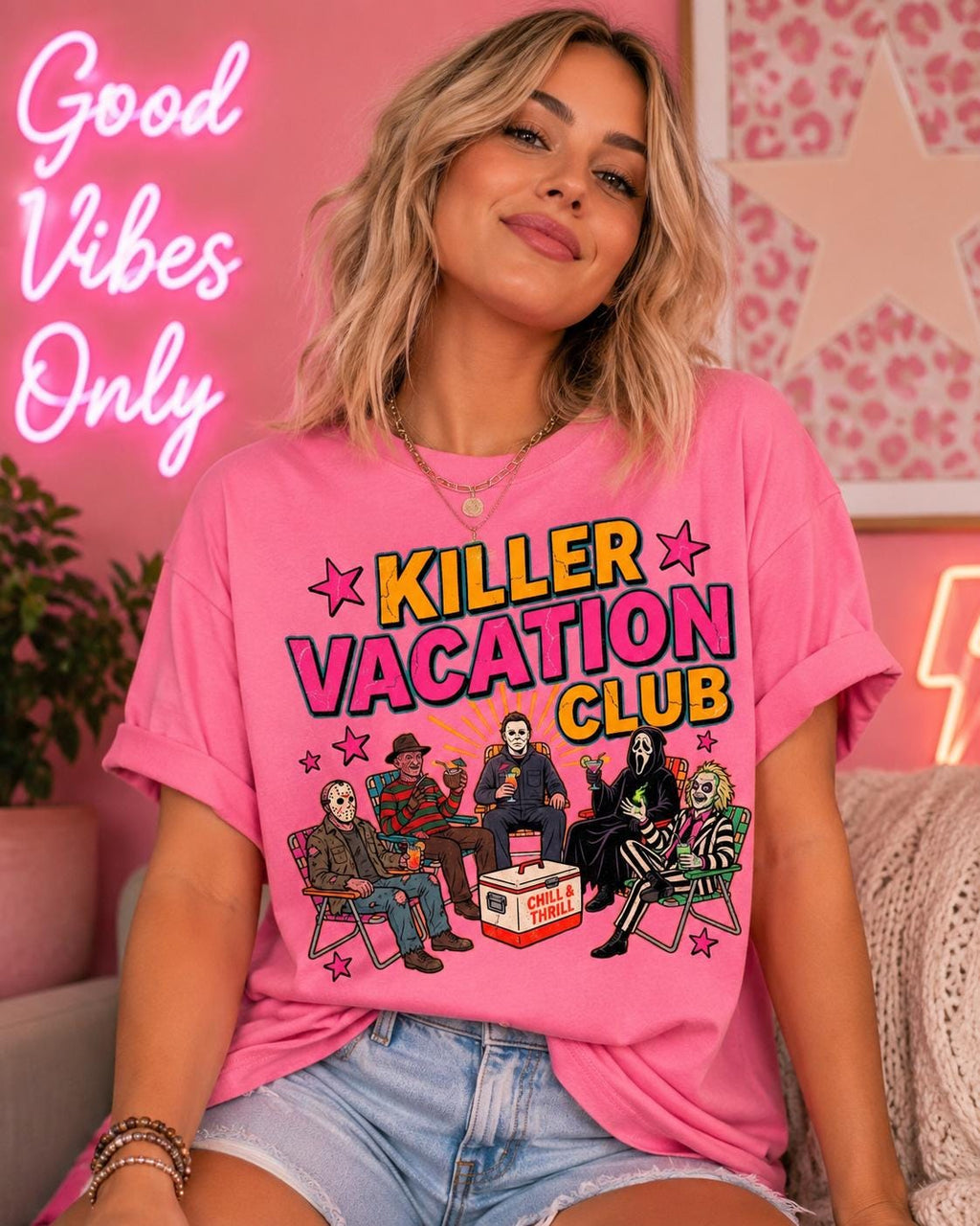 Killer Vacation Club PNG, Horror Vacation Shirt Design, Spooky Summer PNG, Halloween Vacation Graphic, DTF Sublimation Download