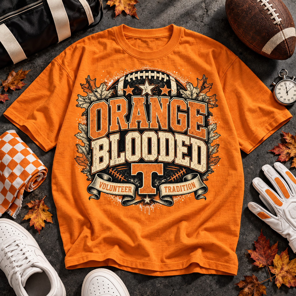 Orange Blooded PNG Design | Tennessee Volunteers Digital Download for Sublimation & DTG