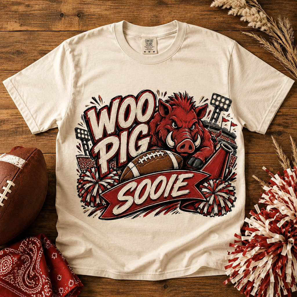 Woo Pig PNG Design | Razorbacks Sublimation & DTG Digital Download