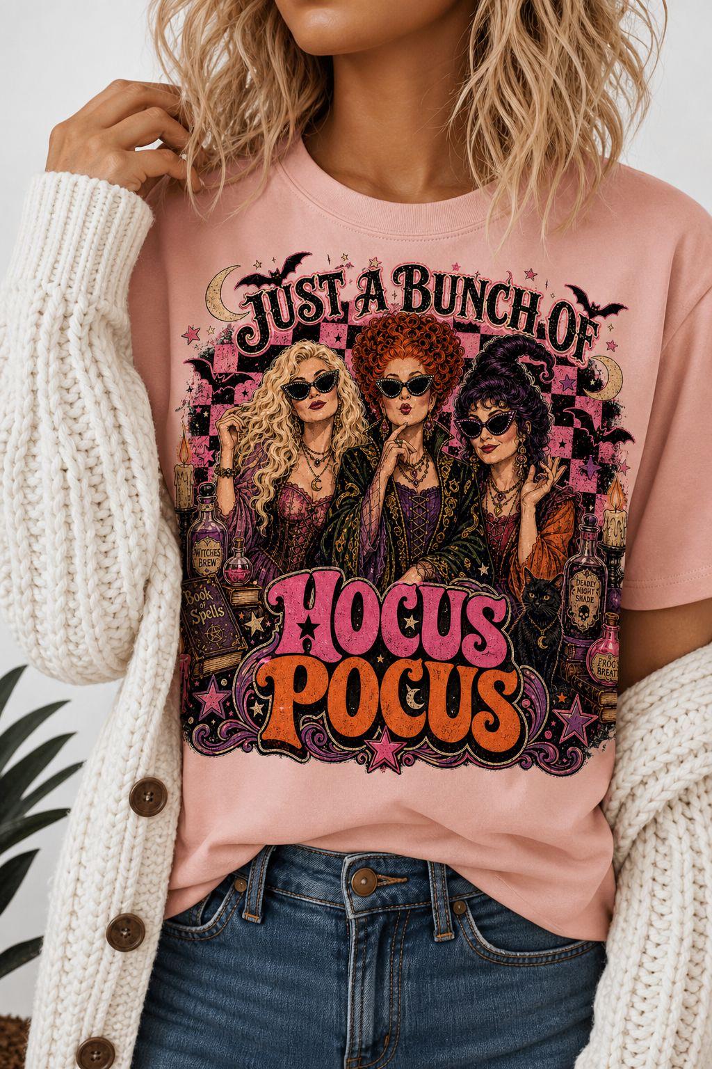 Hocus Pocus PNG – Just a Bunch of Hocus Pocus | Retro Witch Sisters Halloween Design | Digital Download