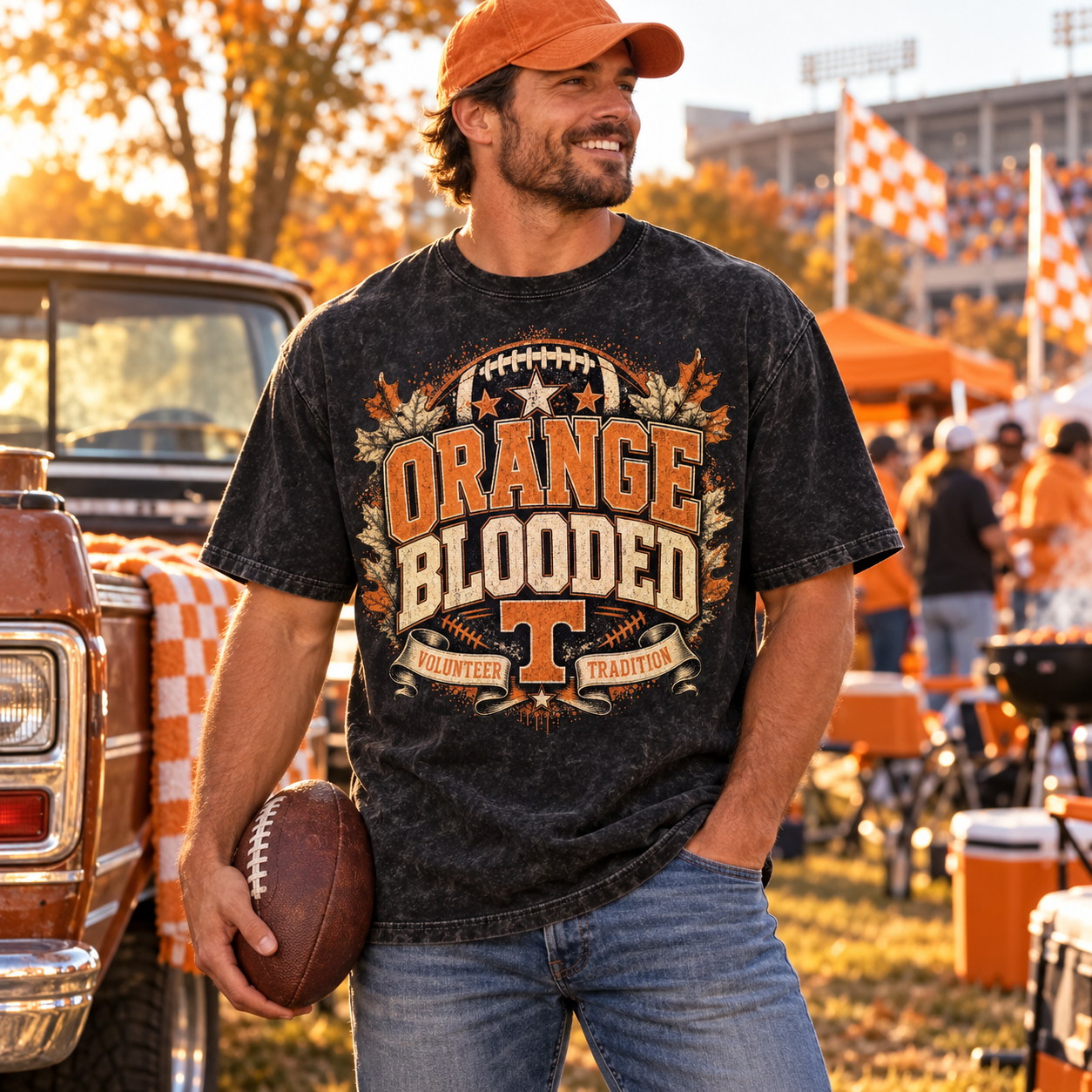 Orange Blooded PNG Design | Tennessee Volunteers Digital Download for Sublimation & DTG