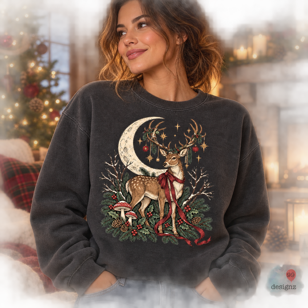 Moody Reindeer Christmas PNG Download | Funny Holiday Design