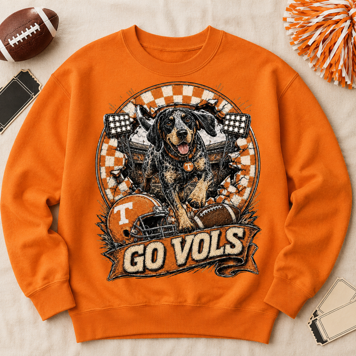 Go Vols Smokey PNG Design | Tennessee Volunteers Sublimation & DTG Digital Download
