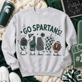 Go Spartans PNG, Spartan Football Game Day Design, Green School Spirit Sublimation, Football Fan Shirt Digital Download