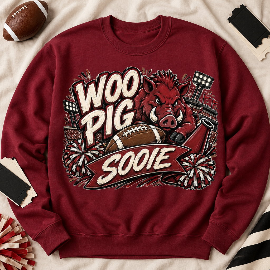 Woo Pig PNG Design | Razorbacks Sublimation & DTG Digital Download