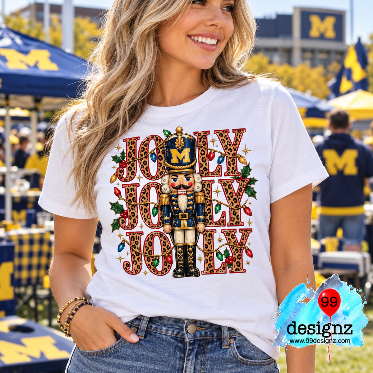 Jolly Nutcracker Christmas PNG | Leopard Print M Holiday Design