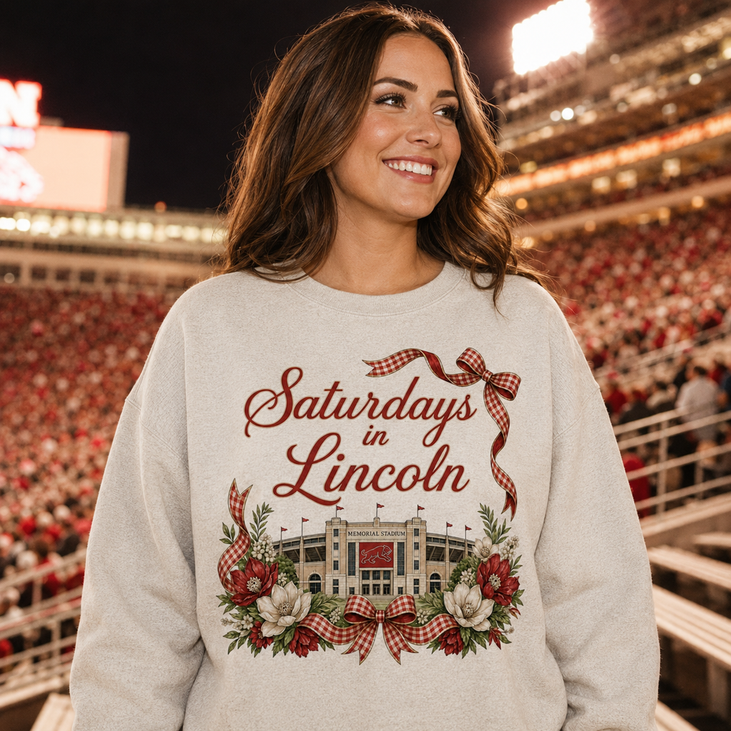 Saturdays in Lincoln PNG – Nebraska Huskers Memorial Stadium Design