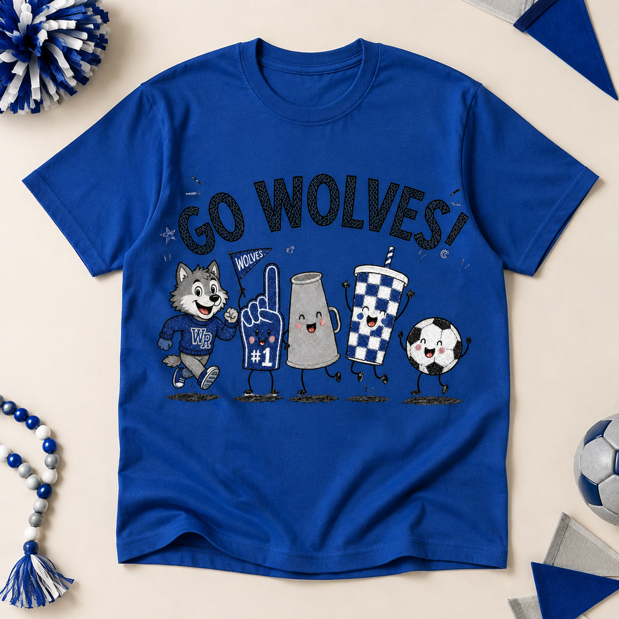 Go Wolves! Soccer Spirit PNG Digital Download