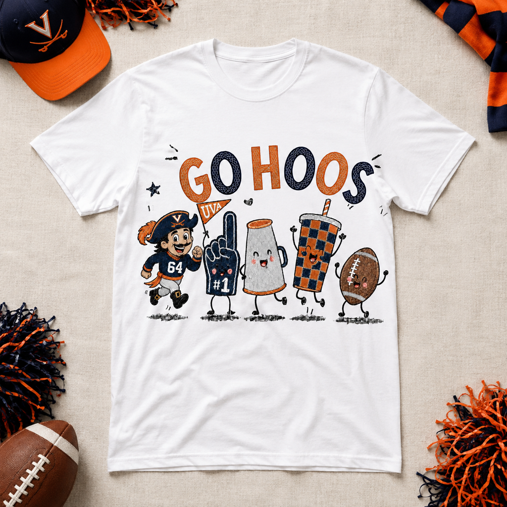 Go Hoos Football PNG – Virginia Game Day Digital Design