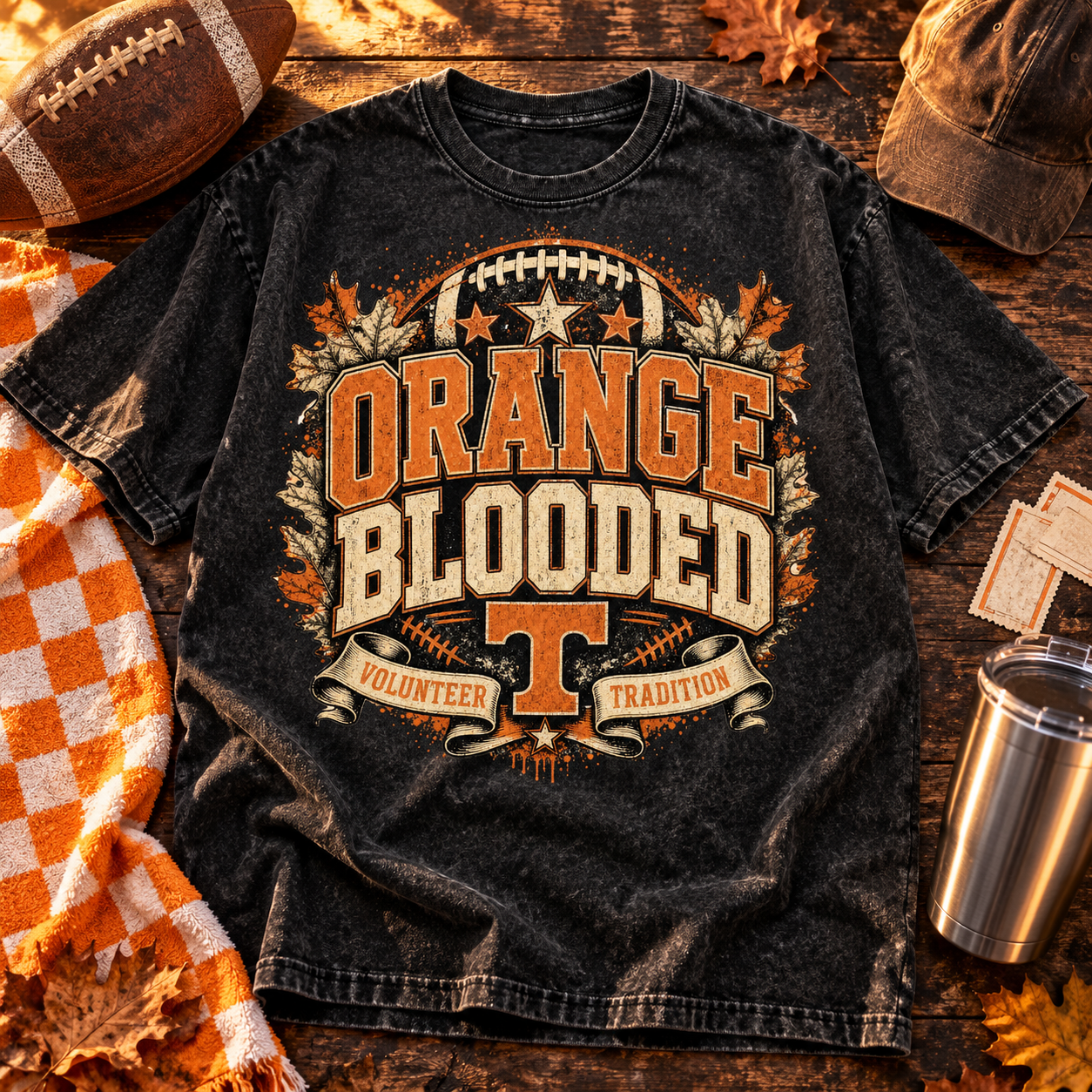 Orange Blooded PNG Design | Tennessee Volunteers Digital Download for Sublimation & DTG