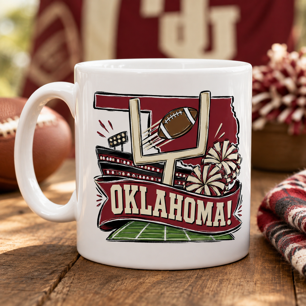 Oklahoma Goal Post PNG – Sublimation & DTG Digital Download