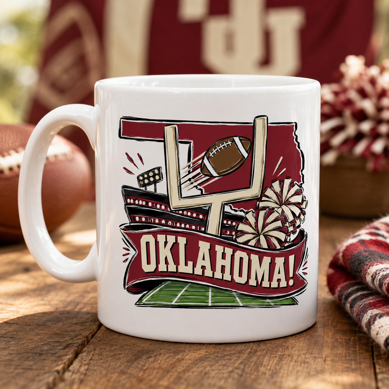 Oklahoma Goal Post PNG – Sublimation & DTG Digital Download