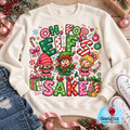 Oh, For Elf’s Sake PNG | Funny Christmas Elf Shirt Design