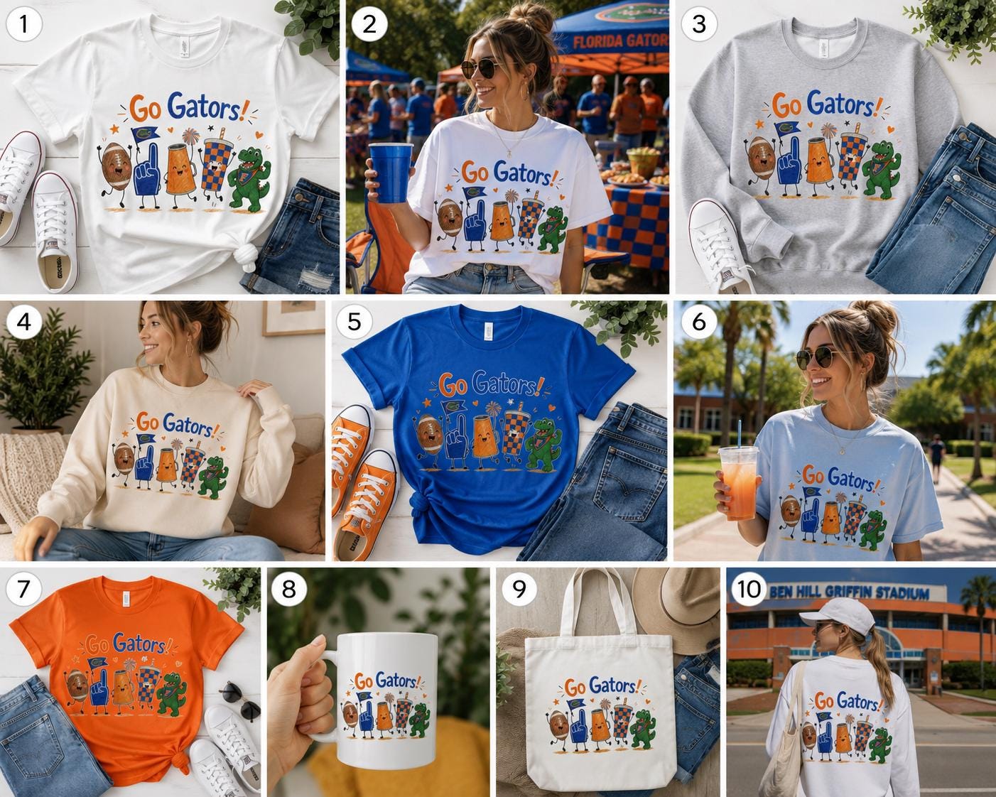 Go Gators PNG, Florida Football Mascot Game Day Design (Digital Download)