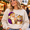 LSU Santa Boop PNG | Tiger Mascot Christmas Sublimation Design