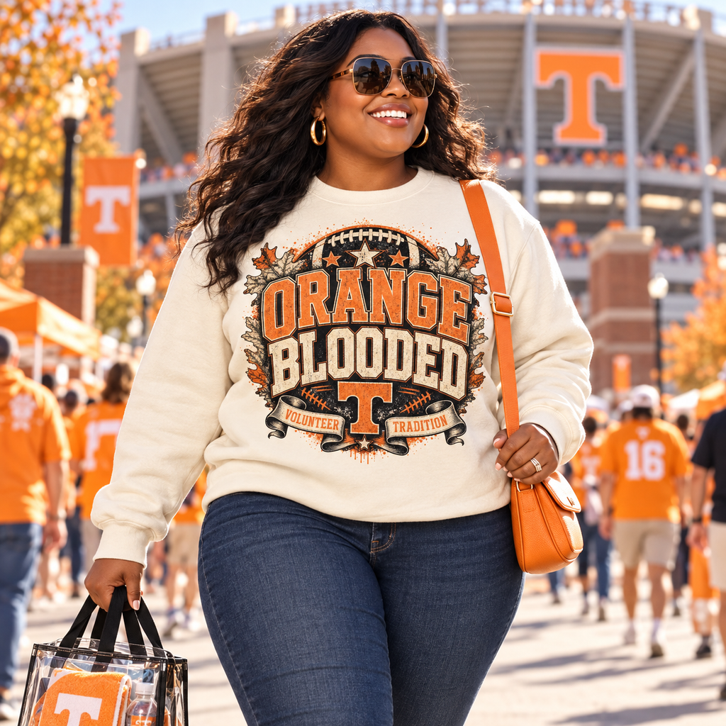 Orange Blooded PNG Design | Tennessee Volunteers Digital Download for Sublimation & DTG