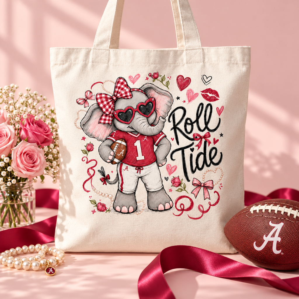 Roll Tide Girl Mascot PNG Design