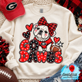 Go Dawgs PNG | Bulldog Buffalo Plaid Bow Game Day Design