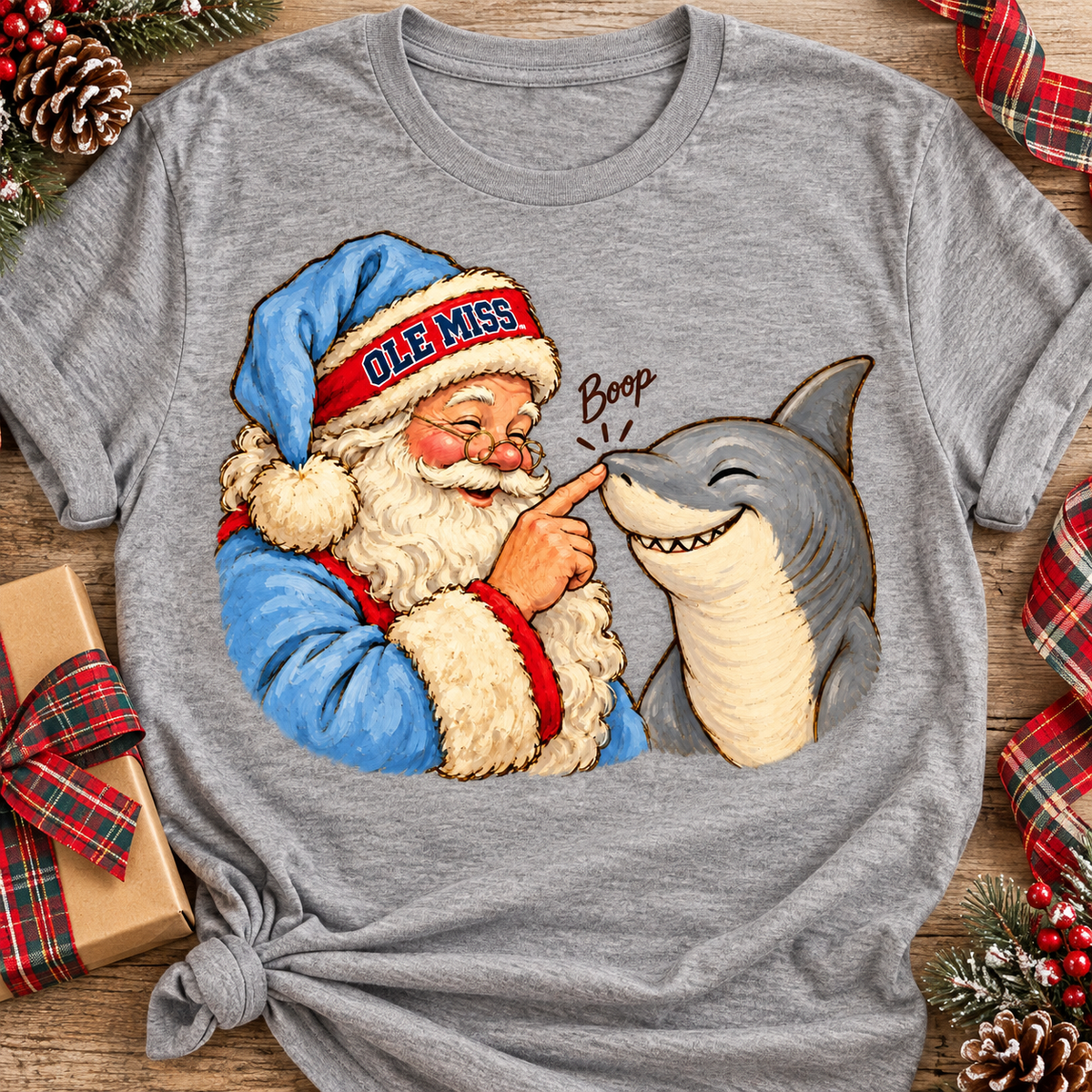 Ole Miss Santa Boop PNG | Landshark Christmas Sublimation Design