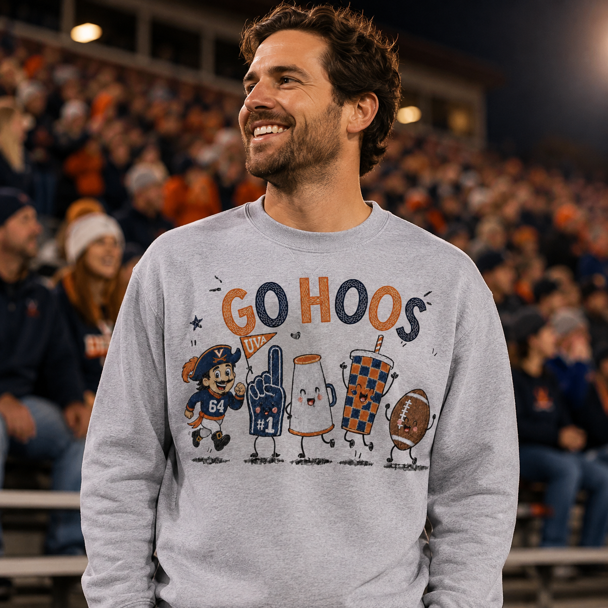 Go Hoos Football PNG – Virginia Game Day Digital Design