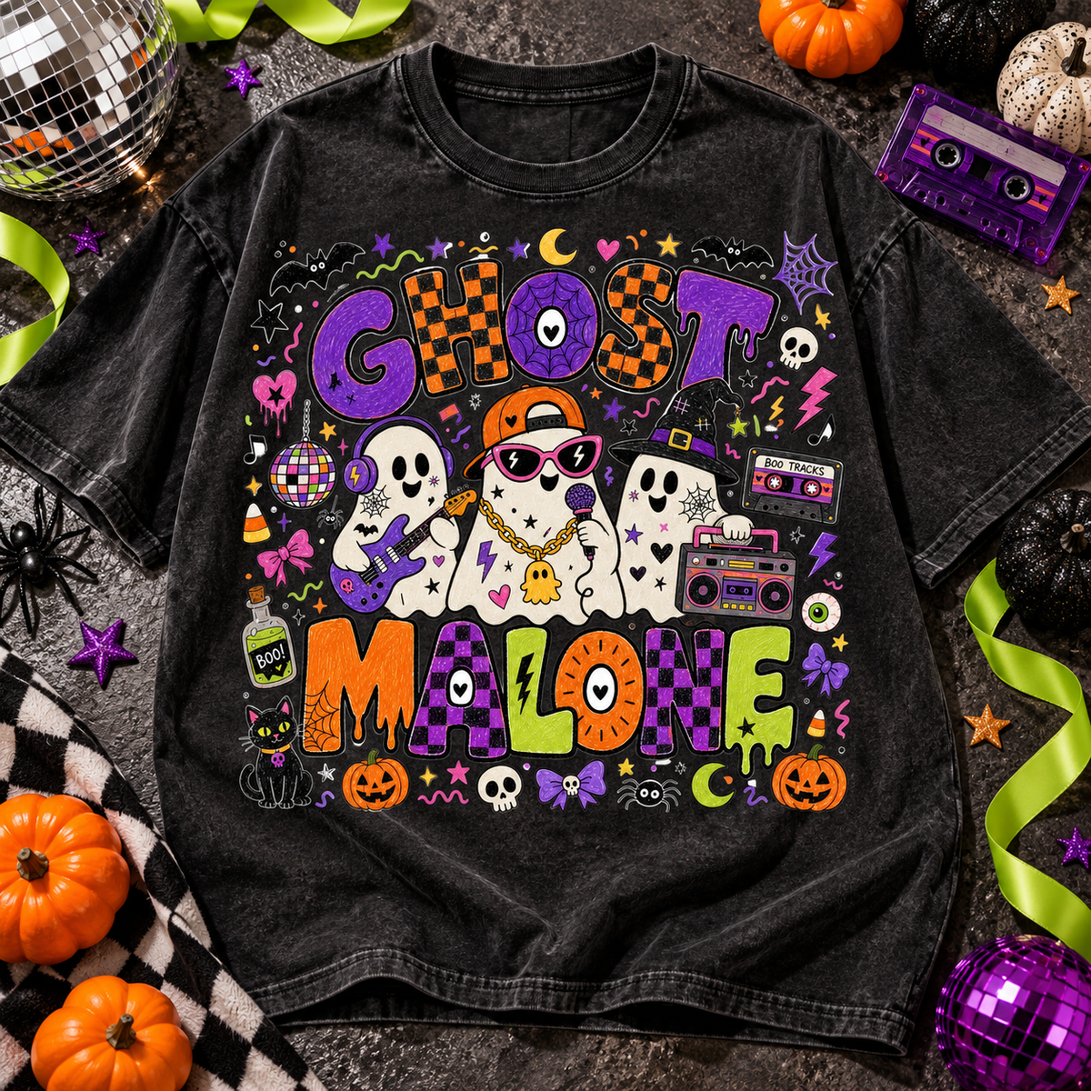 Ghost Malone Halloween PNG Digital Download | Funny Ghost Design