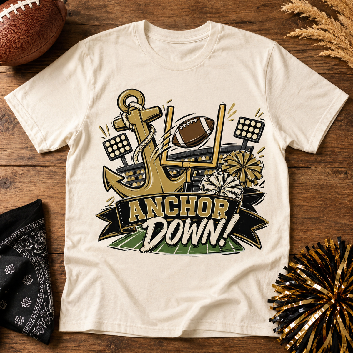 Anchor Down PNG Design | Sublimation & DTG Digital Download