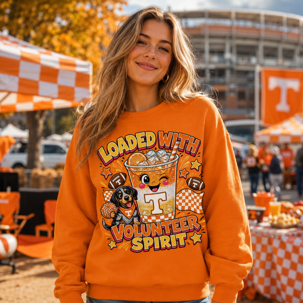 Loaded with TN Spirit PNG – Tennessee Game Day Sublimation Design