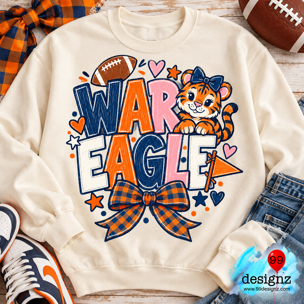 War Eagle PNG Digital Download | Game Day Shirt Design