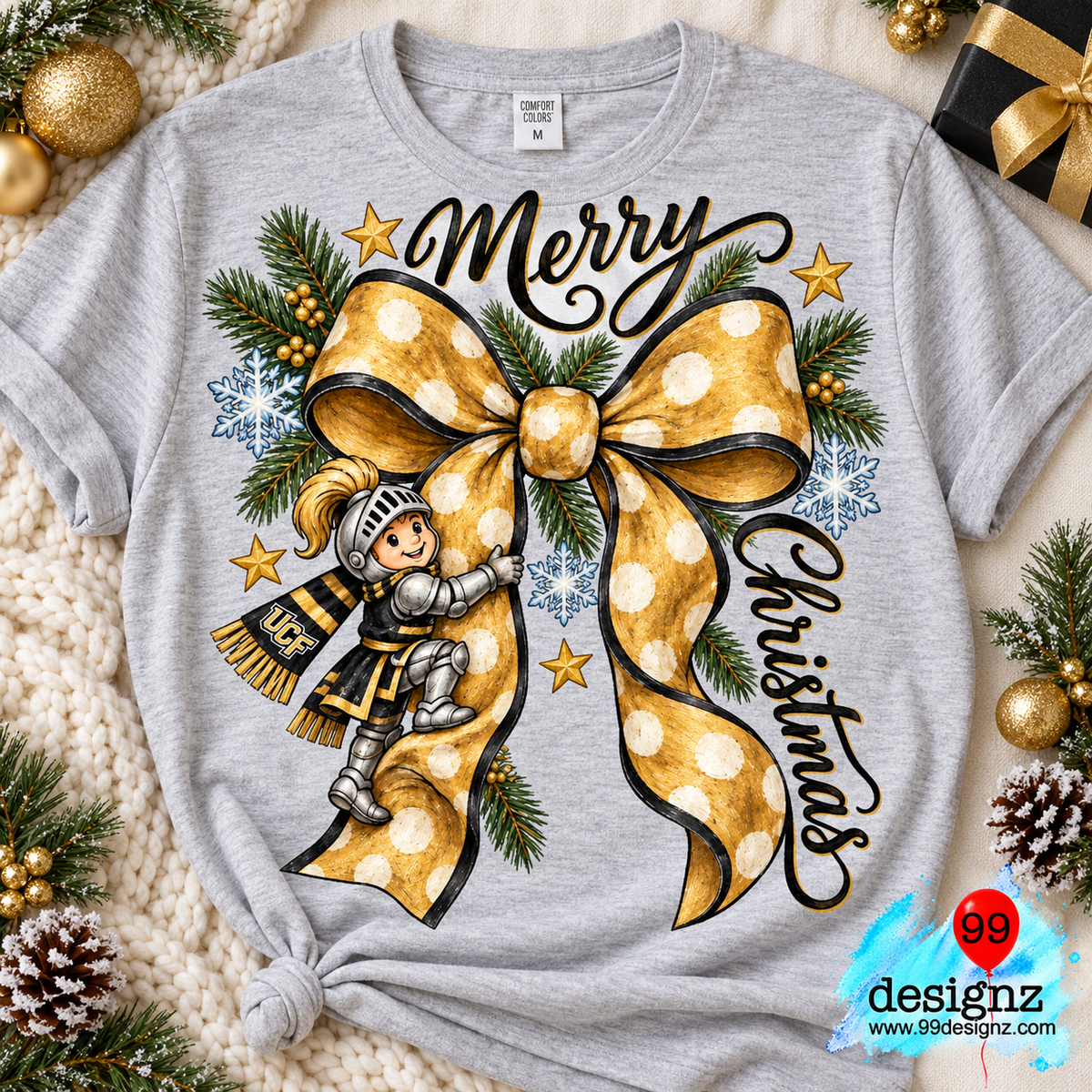Florida Knights Christmas Bow Digital Design | Digital Download
