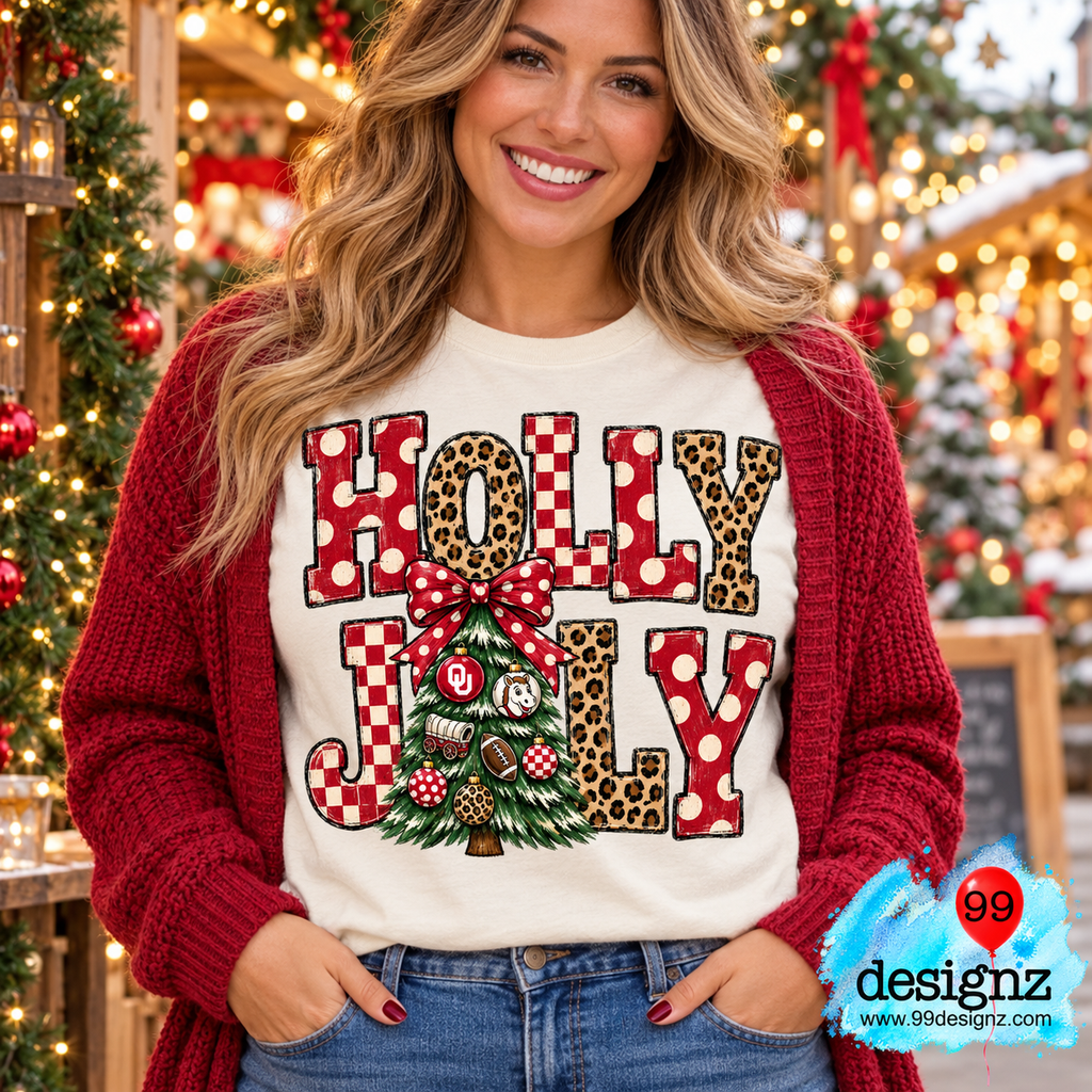 Holly Jolly OU Christmas Digital Design | Digital Download