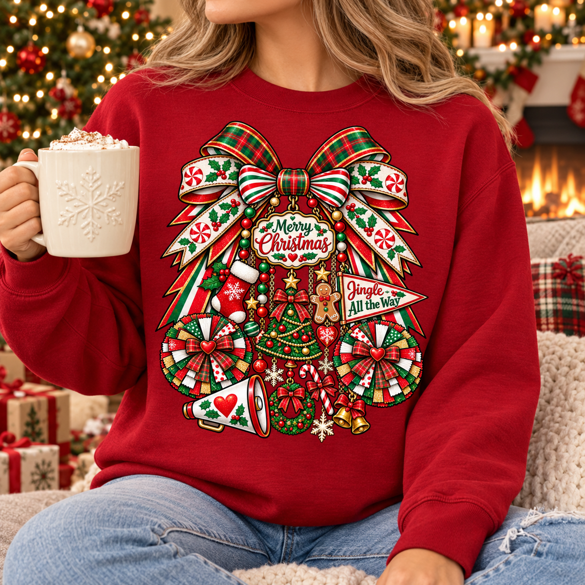 Christmas Charm Bow PNG