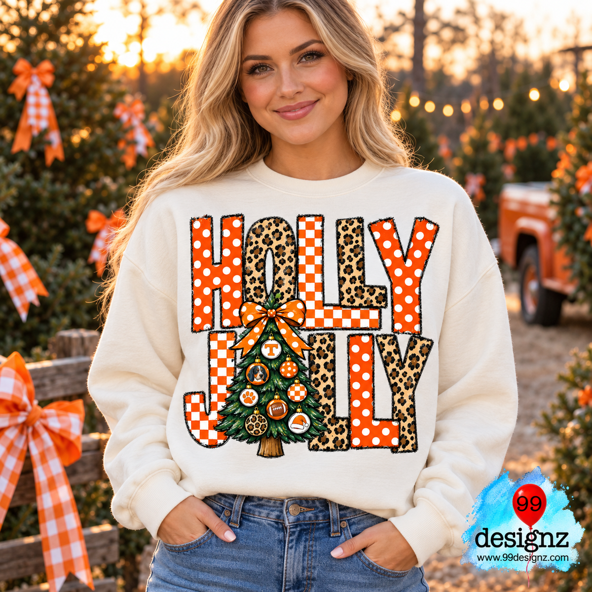 Holly Jolly Tennessee Vols Christmas Design | Digital Download