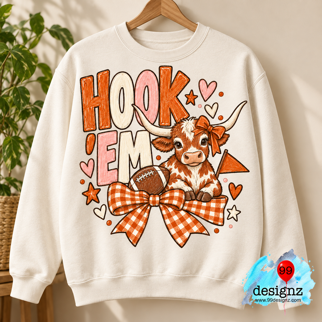 Hook ’Em Horns Texas Longhorns Digital Design | Digital Download