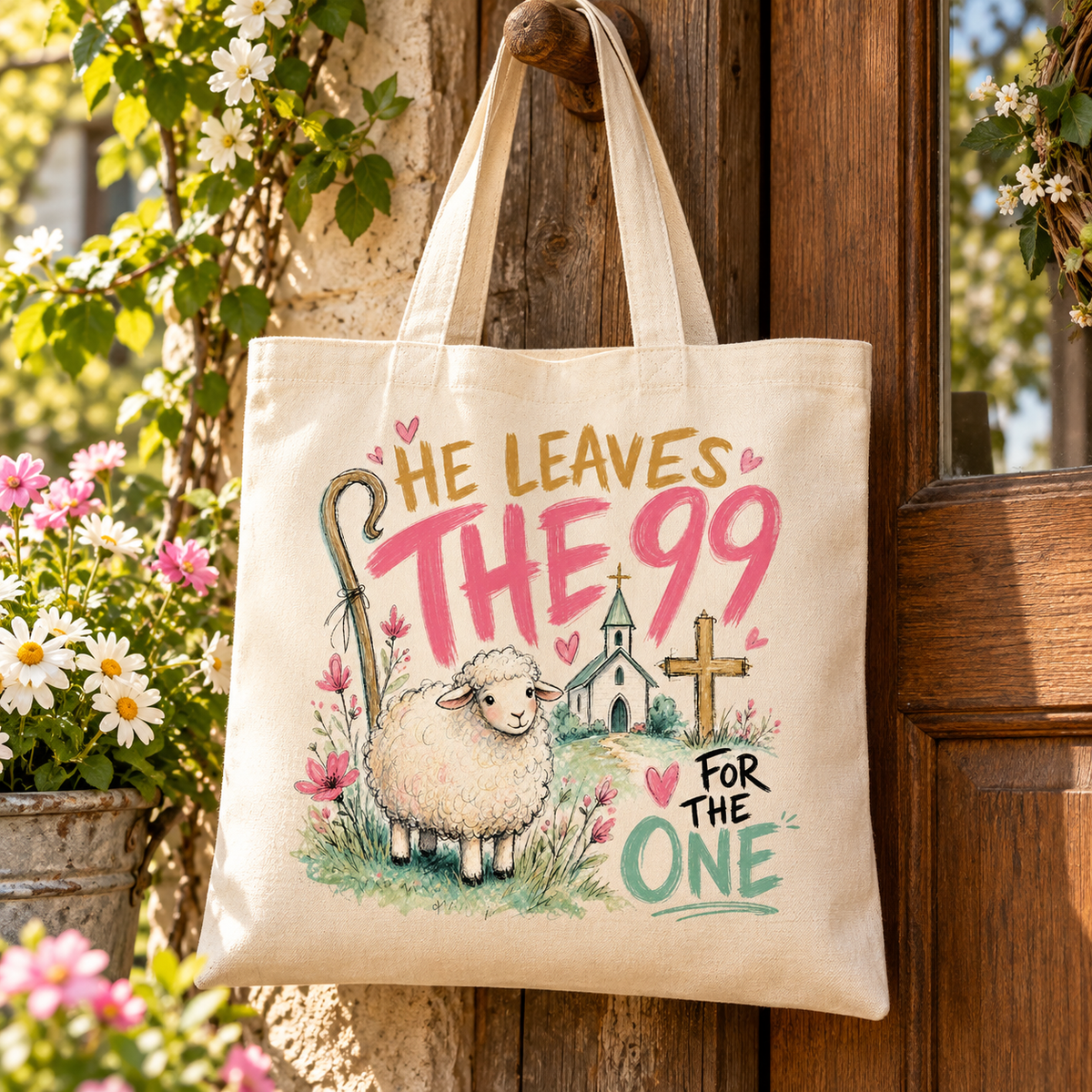 He Leaves the 99 for the One Christian PNG Digital Download | Faith Design