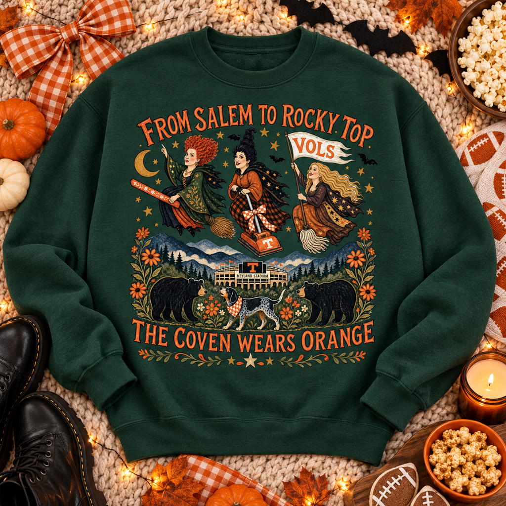 Coven Wears Orange PNG – Witchy Tennessee Game Day Sublimation Design