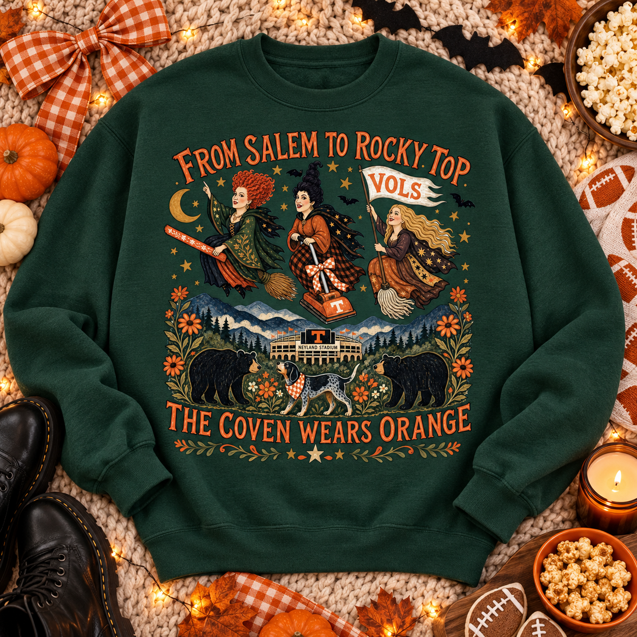 Coven Wears Orange PNG – Witchy Tennessee Game Day Sublimation Design