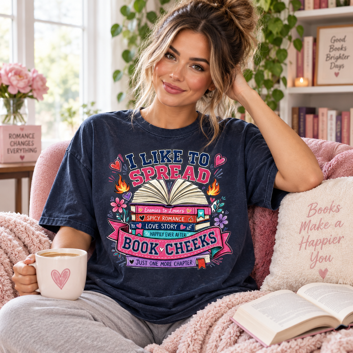 I Like to Spread Book Cheeks PNG